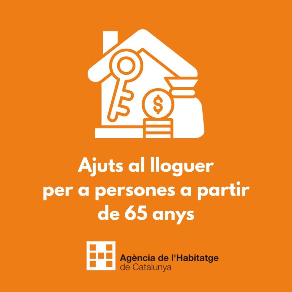 S’obre la convocatòria d’ajuts de lloguer per a persones a partir de 65 anys